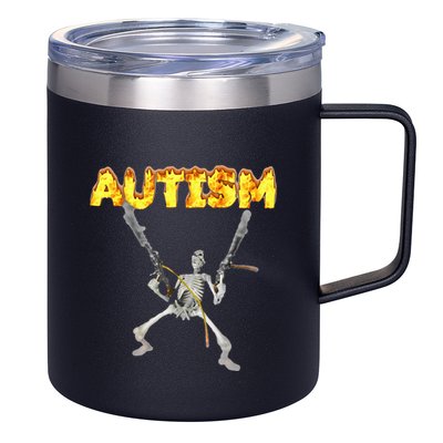 Autism Skeleton Meme 12oz Stainless Steel Coffee Mug