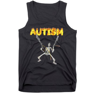 Autism Skeleton Meme Tank Top