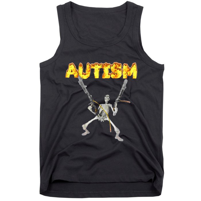 Autism Skeleton Meme Tank Top