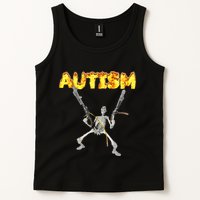 Autism Skeleton Meme Tank Top