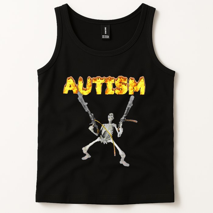 Autism Skeleton Meme Tank Top