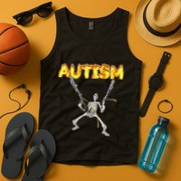 Autism Skeleton Meme Tank Top