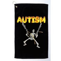 Autism Skeleton Meme Golf Towel