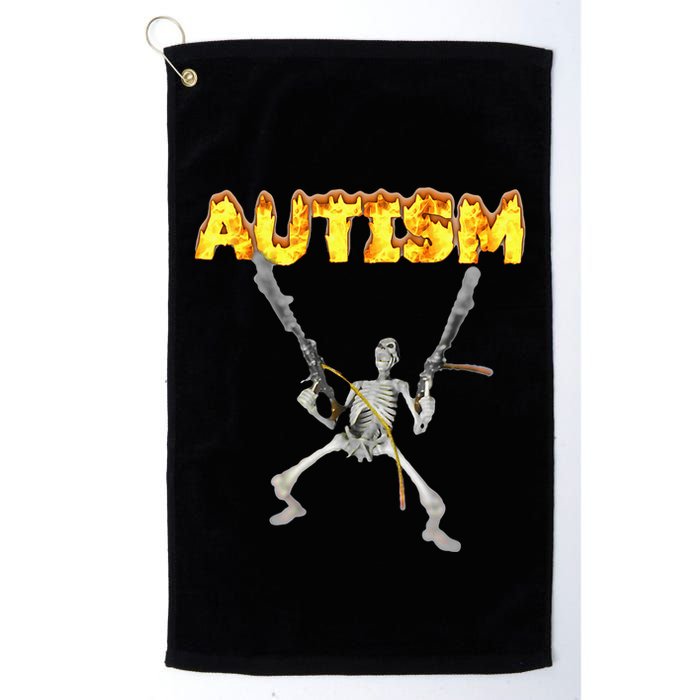 Autism Skeleton Meme Golf Towel