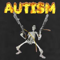 Autism Skeleton Meme Golf Towel
