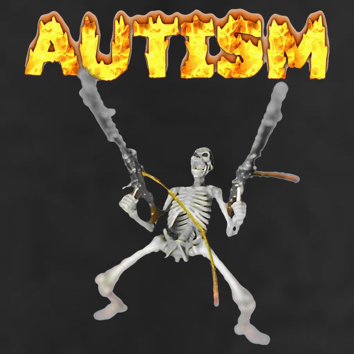 Autism Skeleton Meme Golf Towel
