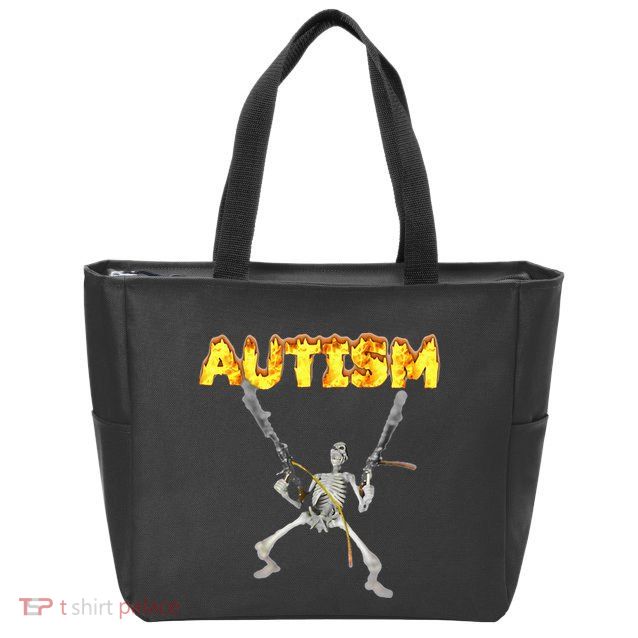 Autism Skeleton Meme Zip Tote Bag
