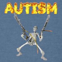 Autism Skeleton Meme Garment-Dyed Sweatshirt