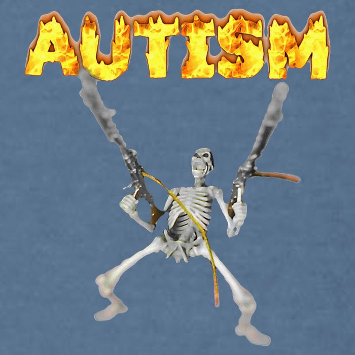 Autism Skeleton Meme Garment-Dyed Sweatshirt