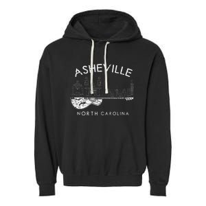 Asheville Souvenir Men North Carolina Lover Music Guitar Garment-Dyed Fleece Hoodie