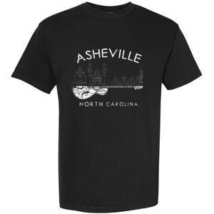 Asheville Souvenir Men North Carolina Lover Music Guitar Garment-Dyed Heavyweight T-Shirt