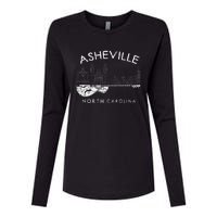 Asheville Souvenir Men North Carolina Lover Music Guitar Womens Cotton Relaxed Long Sleeve T-Shirt