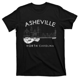 Asheville Souvenir Men North Carolina Lover Music Guitar T-Shirt