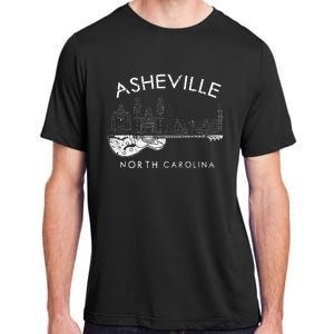 Asheville Souvenir Men North Carolina Lover Music Guitar Adult ChromaSoft Performance T-Shirt