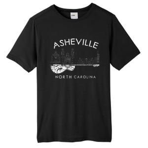 Asheville Souvenir Men North Carolina Lover Music Guitar Tall Fusion ChromaSoft Performance T-Shirt