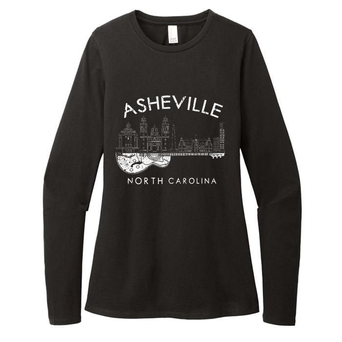 Asheville Souvenir Men North Carolina Lover Music Guitar Womens CVC Long Sleeve Shirt