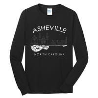 Asheville Souvenir Men North Carolina Lover Music Guitar Tall Long Sleeve T-Shirt