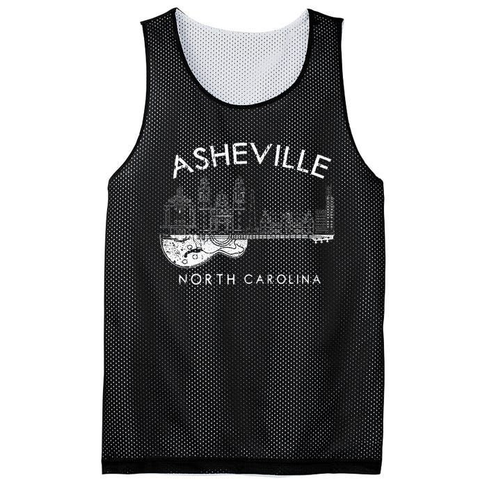 Asheville Souvenir Men North Carolina Lover Music Guitar Mesh Reversible Basketball Jersey Tank