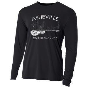 Asheville Souvenir Men North Carolina Lover Music Guitar Cooling Performance Long Sleeve Crew