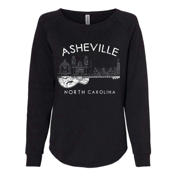 Asheville Souvenir Men North Carolina Lover Music Guitar Womens California Wash Sweatshirt