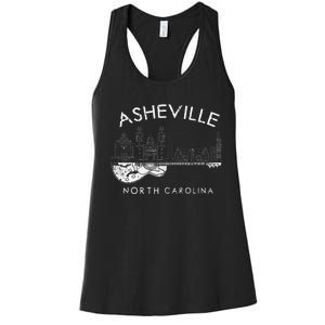 Asheville Souvenir Men North Carolina Lover Music Guitar Women's Racerback Tank