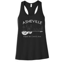 Asheville Souvenir Men North Carolina Lover Music Guitar Women's Racerback Tank