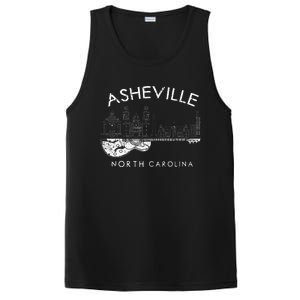 Asheville Souvenir Men North Carolina Lover Music Guitar PosiCharge Competitor Tank