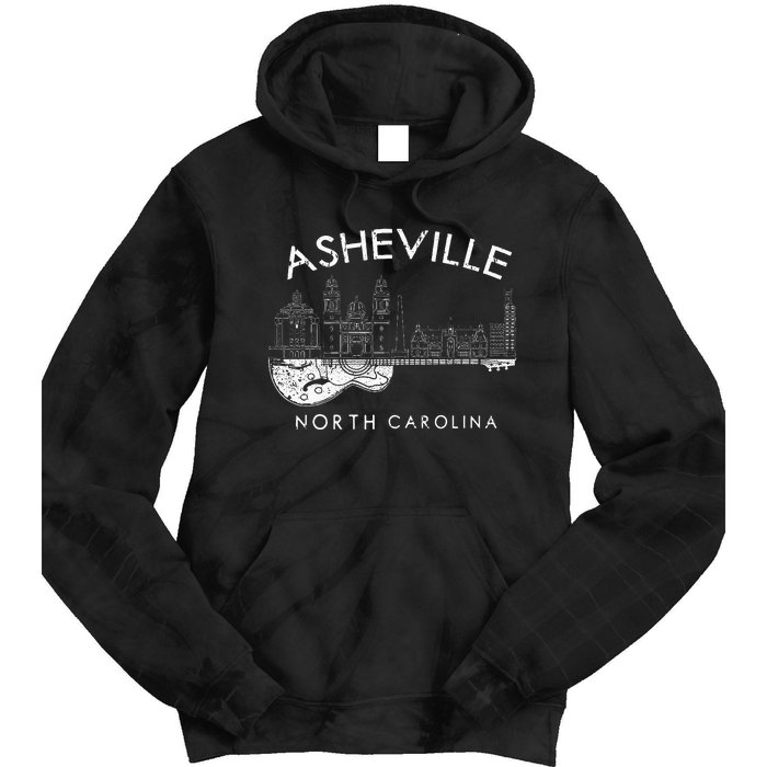 Asheville Souvenir Men North Carolina Lover Music Guitar Tie Dye Hoodie