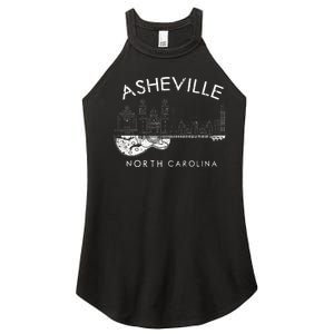 Asheville Souvenir Men North Carolina Lover Music Guitar Women's Perfect Tri Rocker Tank