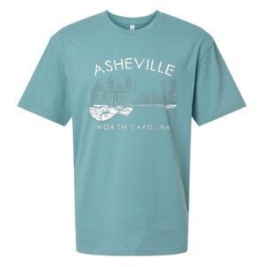 Asheville Souvenir Men North Carolina Lover Music Guitar Sueded Cloud Jersey T-Shirt