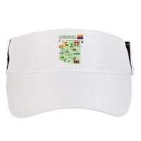 Arizona State Map Us Tourist Attractions Cities Flag Adult Drive Performance Visor