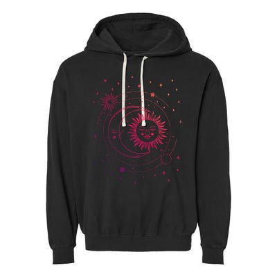 Alchemy Sun Moon Astrology Gift Garment-Dyed Fleece Hoodie