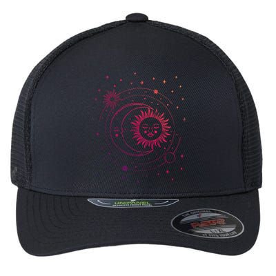 Alchemy Sun Moon Astrology Gift Flexfit Unipanel Trucker Cap