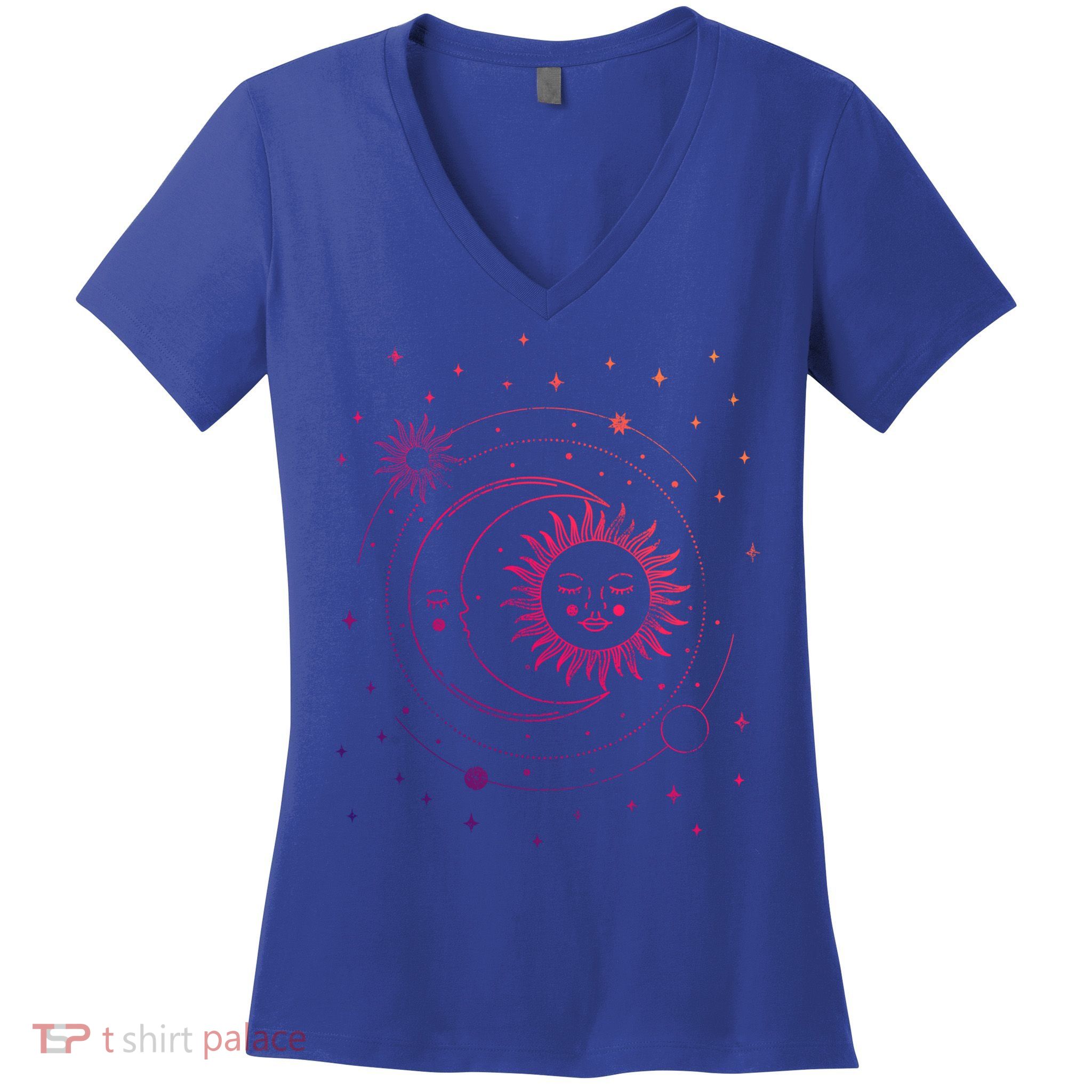 Alchemy Sun Moon Astrology Gift Women's V-Neck T-Shirt