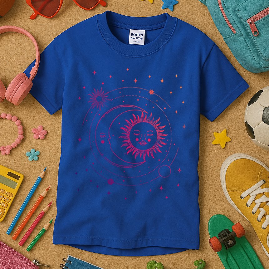 Alchemy Sun Moon Astrology Gift Kids T-Shirt