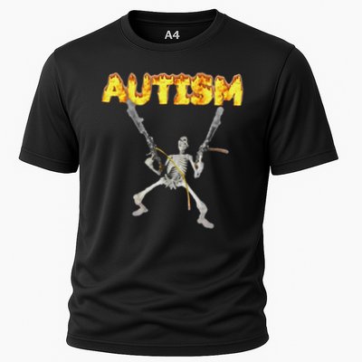 Autism Skeleton Meme Cooling Performance Crew T-Shirt