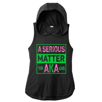 A Serious Matter Aka Ladies PosiCharge Tri-Blend Wicking Draft Hoodie Tank