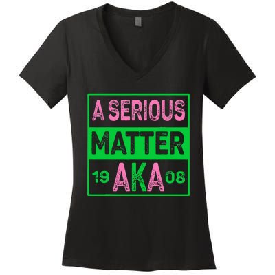 A Serious Matter Aka Women's V-Neck T-Shirt