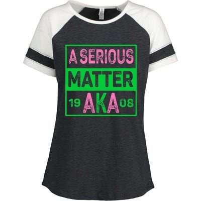 A Serious Matter Aka Enza Ladies Jersey Colorblock Tee