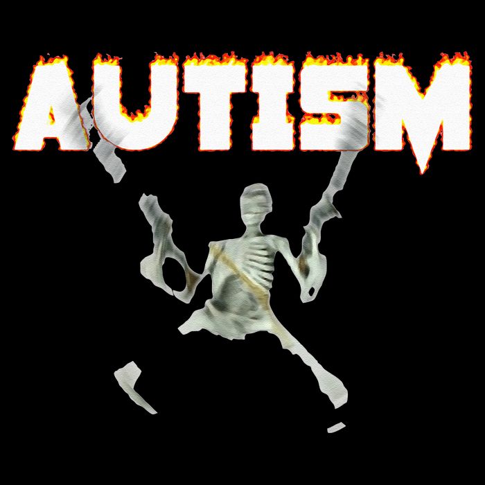 Autism Skeleton Meme Flexfit Unipanel Trucker Cap