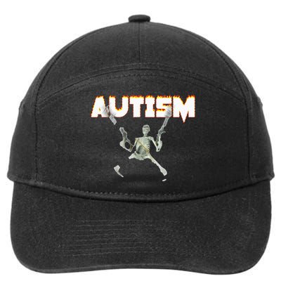 Autism Skeleton Meme 7-Panel Snapback Hat