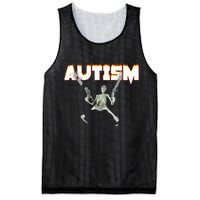 Autism Skeleton Meme Mesh Reversible Basketball Jersey Tank