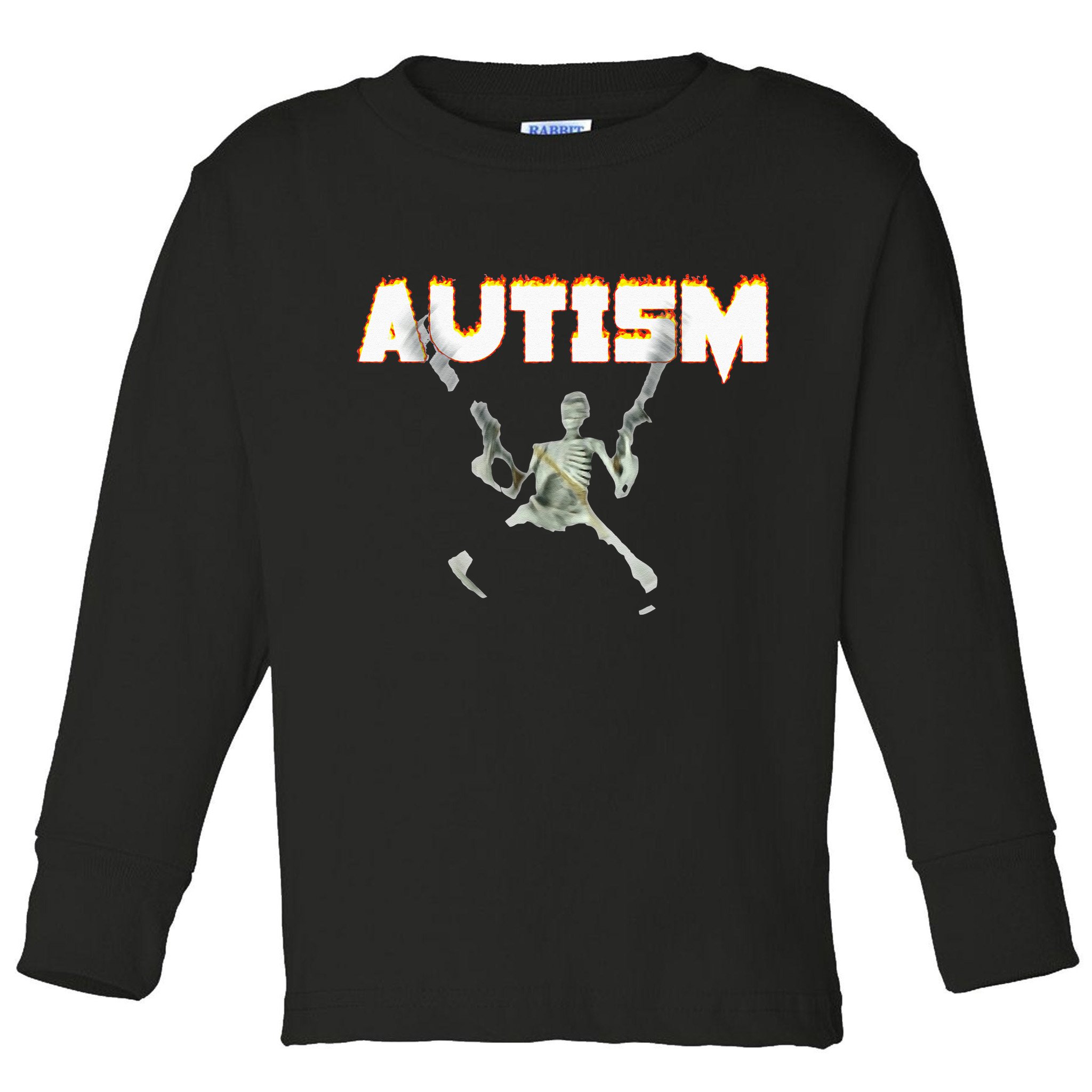 Autism Skeleton Meme Toddler Long Sleeve Shirt