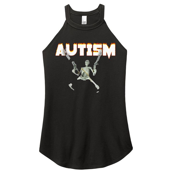 Autism Skeleton Meme Women's Perfect Tri Rocker Tank