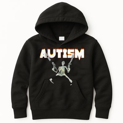 Autism Skeleton Meme Kids Hoodie