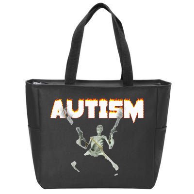 Autism Skeleton Meme Zip Tote Bag