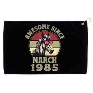 Awesome Since March 1985 37th Birthday Horse Lovers Grommeted Golf Towel