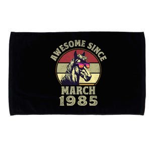 Awesome Since March 1985 37th Birthday Horse Lovers Microfiber Hand Towel