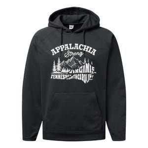 Appalachia Strong Mountain Outdoors Hiking Nc Performance Fleece Hoodie