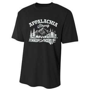 Appalachia Strong Mountain Outdoors Hiking Nc Performance Sprint T-Shirt